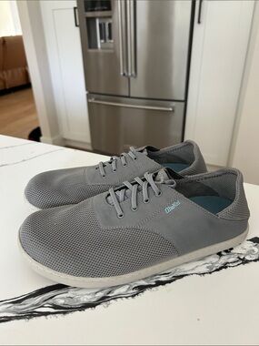 NWOT - OLUKAI Men’s Nohea Moku No-Tie Boat Shoes in Gray